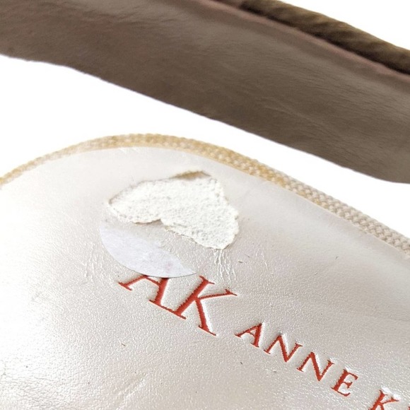 Anne Klein Womens 9.5 Fortuna Stripe Fabric Slingback Rattan Wedge Sandals Boho - Picture 8 of 10